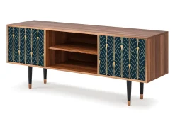 Móvel De Tv| Mueble de TV - 170х69х48 cm - T2 - Flower of the Nile, Nogueira Castanho