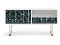 Móvel De Tv| Mueble de TV - 115х59х48 cm - T3 - Flower of the Nile, Branco Bege