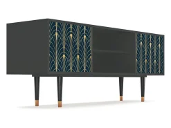 Mueble de TV - 170х69х48 cm - T2 - Flower of the Nile, Antracite^ Móvel De Tv
