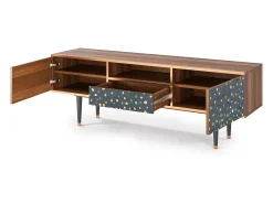 Mueble de TV - 170х59х41 cm - T6 - Foggy Lights, Nogueira^ Móvel De Tv