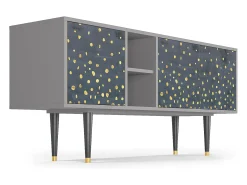 Mueble de TV - 150х69х41 cm - T5 - Foggy Lights, Cinza^ Móvel De Tv