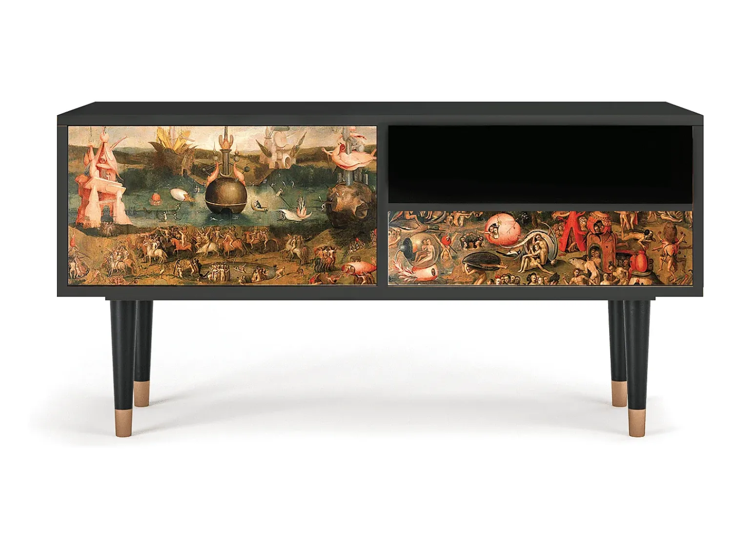 Móvel De Tv| Mueble de TV - 115х59х48 cm - T3 - Garden of Delights , Antracite Cinza antracite