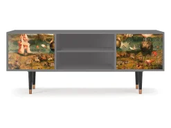Móvel De Tv* Mueble de TV - 170х69х48 cm - T2 - Garden of Delights , Cinza Cinzento