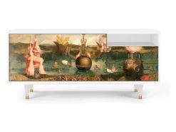Clearance Mueble de TV - 125х56х41 cm - T7 - Garden of Delights , Branco Bege