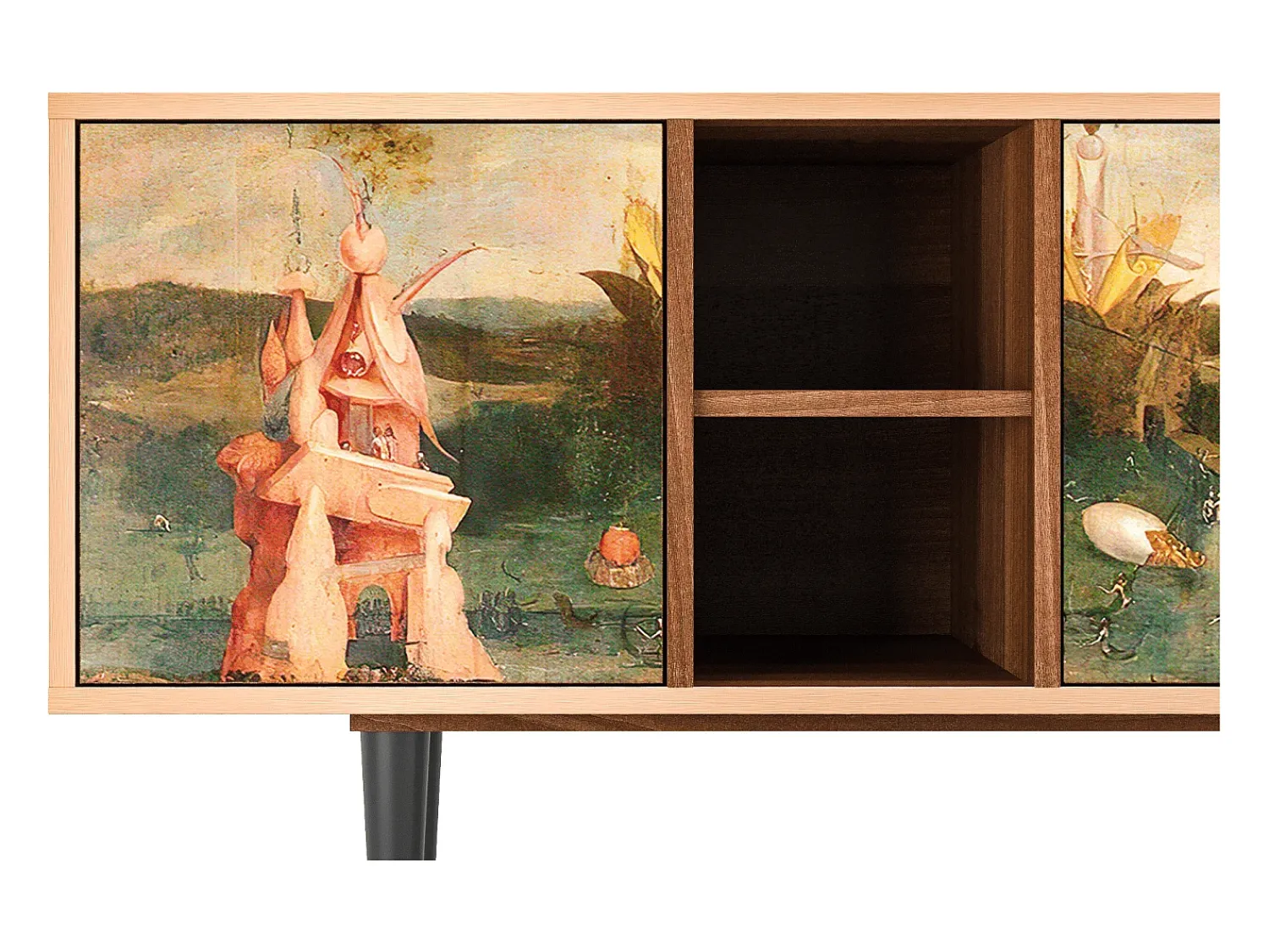 Discount Mueble de TV - 150х69х41 cm - T5 - Garden of Delights , Nogueira Castanho