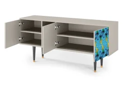 Móvel De Tv* Mueble de TV - 150х69х41 cm - T5 - Gaudi's Lizard, Areia Bege