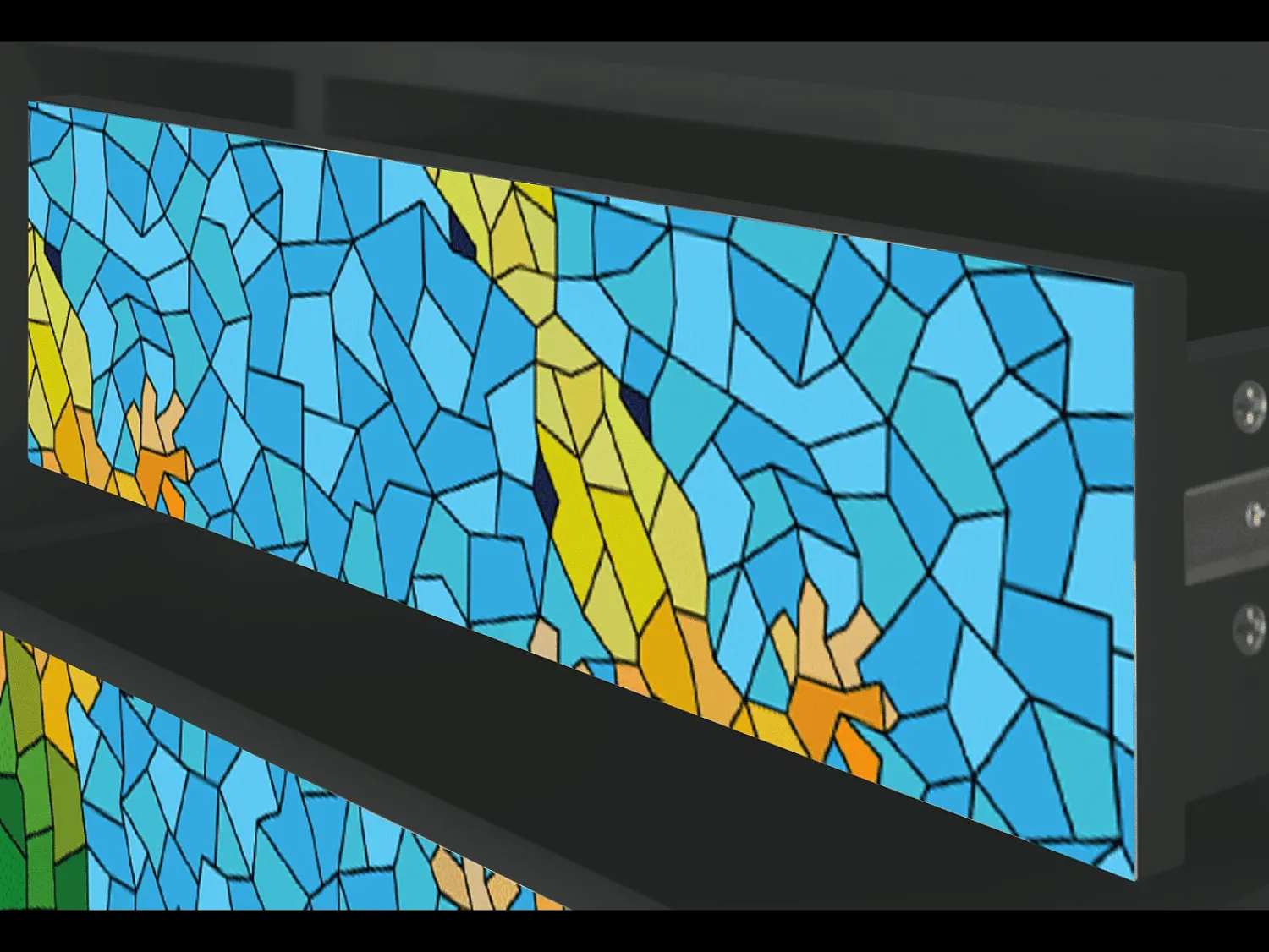 New Mueble de TV - 170х59х48 cm - T4 - Gaudi's Lizard, Antracite Cinza antracite