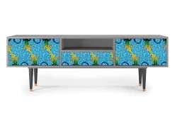 Móvel De Tv| Mueble de TV - 170х59х41 cm - T6 - Gaudi's Lizard, Cinza Cinzento