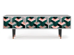 Móvel De Tv* Mueble de TV - 170х59х48 cm - T4 - Geometric Madness, Cinza Cinzento