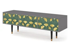 Móvel De Tv| Mueble de TV - 170х59х48 cm - T4 - Gingko leaves, Cinza Cinzento