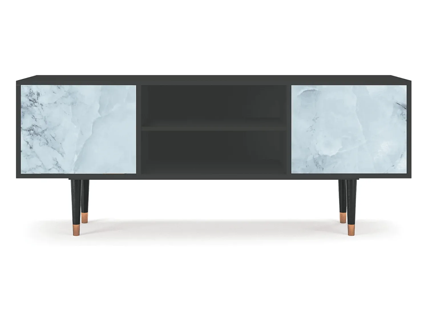 Móvel De Tv| Mueble de TV - 170х69х48 cm - T2 - Glacial Colour, Antracite Cinza antracite