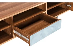 Móvel De Tv* Mueble de TV - 170х59х41 cm - T6 - Glacial Colour, Nogueira Castanho