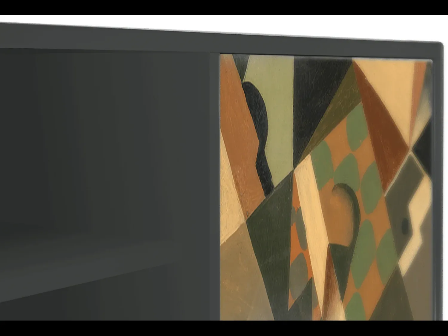Mueble de TV - 170х69х48 cm - T2 - Glass and Checkerboard, Antracite^ Móvel De Tv