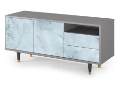 Best Mueble de TV - 125х56х41 cm - T7 - Glacial Colour, Cinza Cinzento