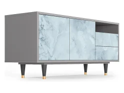Best Mueble de TV - 125х56х41 cm - T7 - Glacial Colour, Cinza Cinzento