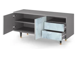 Best Mueble de TV - 125х56х41 cm - T7 - Glacial Colour, Cinza Cinzento