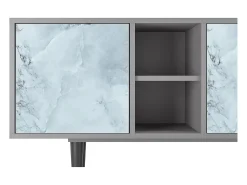 Móvel De Tv* Mueble de TV - 150х69х41 cm - T5 - Glacial Colour, Cinza Cinzento
