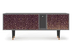 Móvel De Tv| Mueble de TV - 170х69х48 cm - T1 - Glowworms, Cinza Cinzento