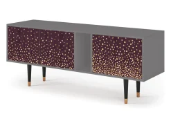 Móvel De Tv| Mueble de TV - 170х69х48 cm - T1 - Glowworms, Cinza Cinzento