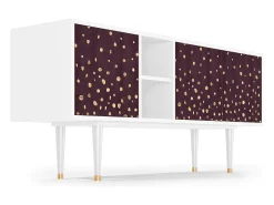 Mueble de TV - 150х69х41 cm - T5 - Glowworms, Branco^ Móvel De Tv