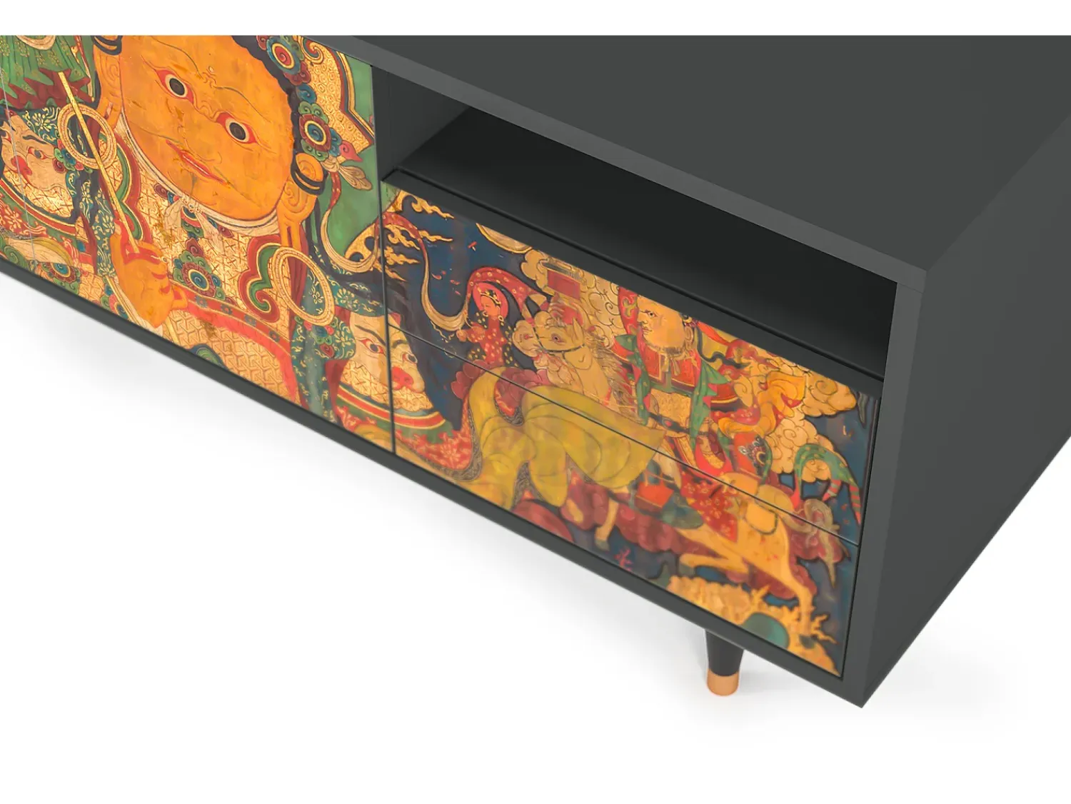 Mueble de TV - 125х56х41 cm - T7 - God by Vaisravana , Antracite^ Móvel De Tv