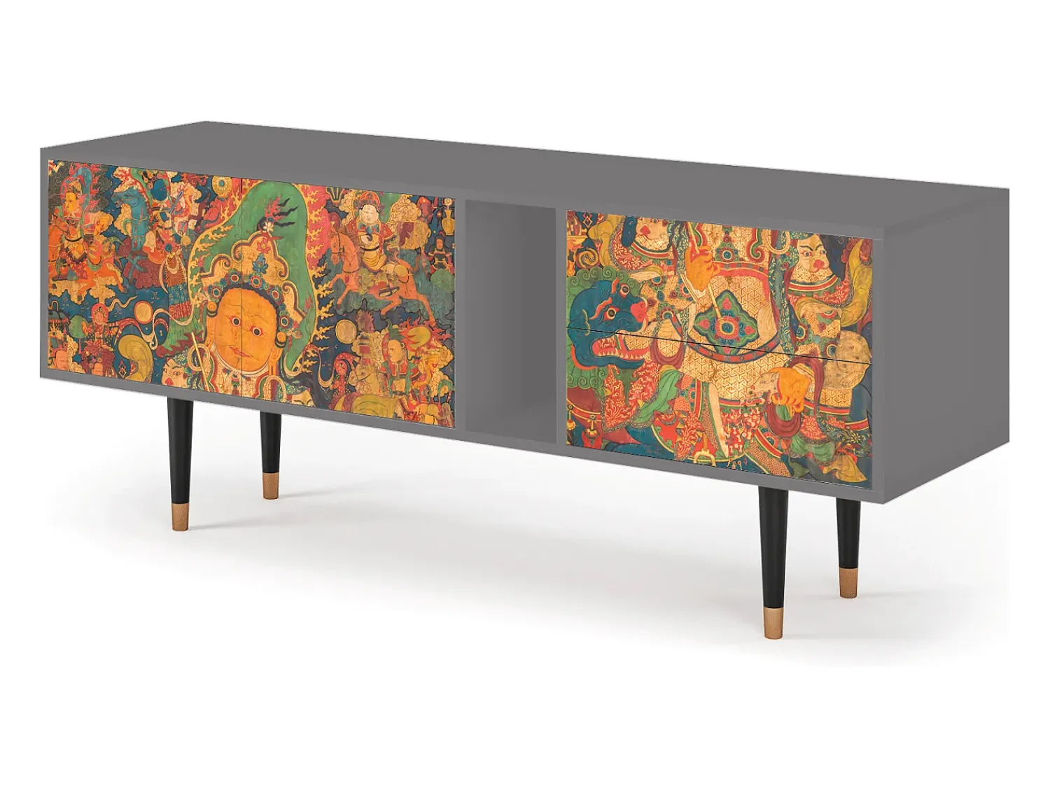 Móvel De Tv* Mueble de TV - 170х69х48 cm - T1 - God by Vaisravana , Cinza Cinzento
