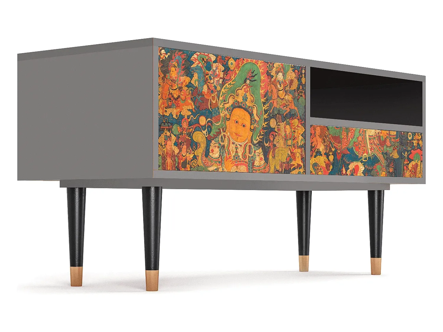 Móvel De Tv| Mueble de TV - 115х59х48 cm - T3 - God by Vaisravana , Cinza Cinzento