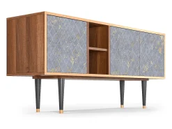 Móvel De Tv* Mueble de TV - 150х69х41 cm - T5 - Golden Smoke, Nogueira Castanho