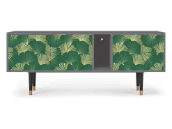 Móvel De Tv* Mueble de TV - 170х69х48 cm - T1 - Gold Ginkgo, Cinza Cinzento
