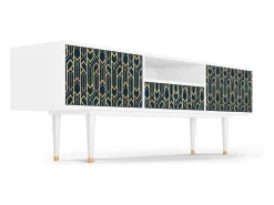 Hot Mueble de TV - 170х59х41 cm - T6 - Golden Empire, Branco Bege
