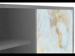 Móvel De Tv* Mueble de TV - 170х69х48 cm - T2 - Golden Waves, Cinza Cinzento