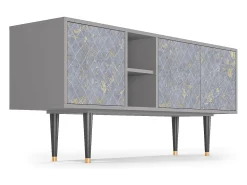 Mueble de TV - 150х69х41 cm - T5 - Golden Smoke, Cinza^ Móvel De Tv