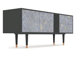 Móvel De Tv| Mueble de TV - 170х69х48 cm - T1 - Golden Smoke, Antracite Cinza antracite
