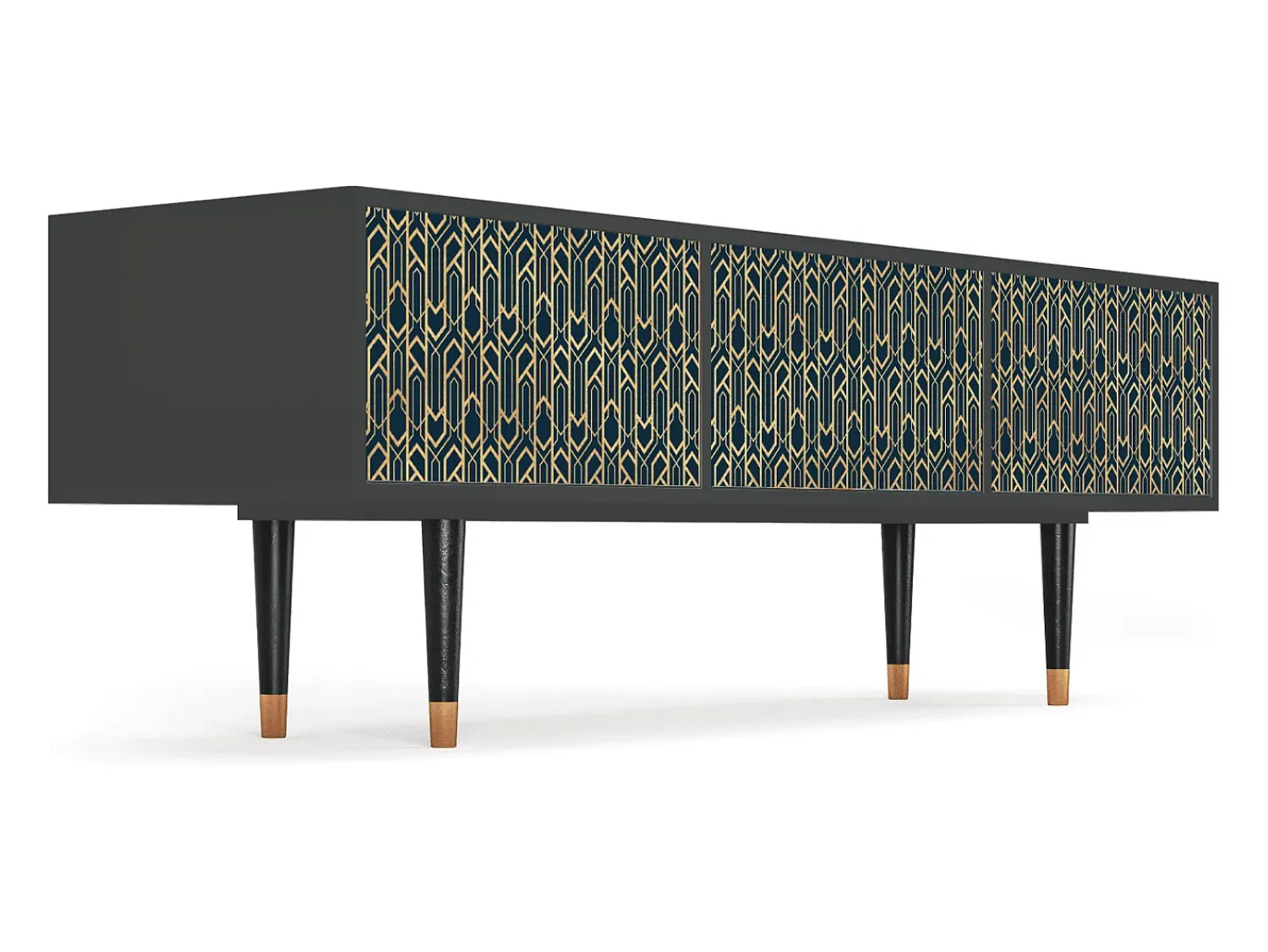 Móvel De Tv| Mueble de TV - 170х59х48 cm - T4 - Golden Empire, Antracite Cinza antracite