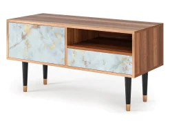 Mueble de TV - 115х59х48 cm - T3 - Golden Waves, Nogueira^ Móvel De Tv