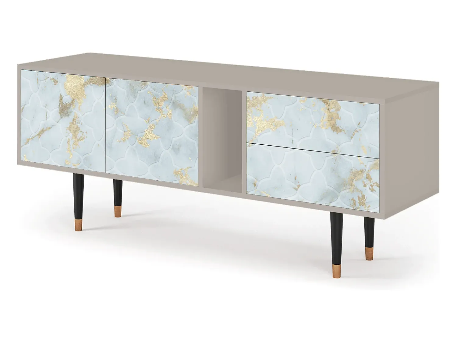 Discount Mueble de TV - 170х69х48 cm - T1 - Golden Waves, Areia Bege