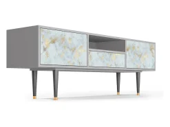 Móvel De Tv| Mueble de TV - 170х59х41 cm - T6 - Golden Waves, Cinza Cinzento