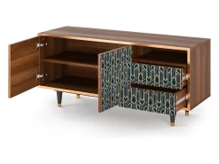 Mueble de TV - 125х56х41 cm - T7 - Golden Empire, Nogueira^ Móvel De Tv