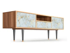 Mueble de TV - 170х59х41 cm - T6 - Golden Waves, Nogueira Castanho