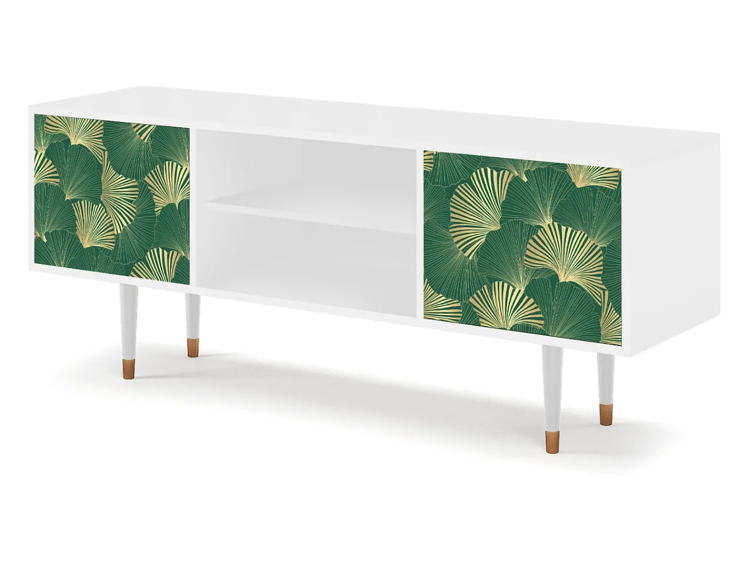 Móvel De Tv| Mueble de TV - 170х69х48 cm - T2 - Gold Ginkgo, Branco Bege