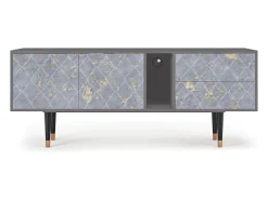 Hot Mueble de TV - 170х69х48 cm - T1 - Golden Smoke, Cinza Cinzento