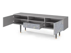 Móvel De Tv* Mueble de TV - 170х59х41 cm - T6 - Golden Smoke, Cinza Cinzento
