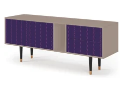 Móvel De Tv| Mueble de TV - 170х69х48 cm - T1 - Grape Maccaroni, Latte Bege