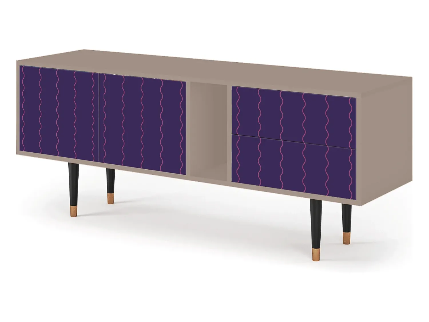 Móvel De Tv| Mueble de TV - 170х69х48 cm - T1 - Grape Maccaroni, Latte Bege