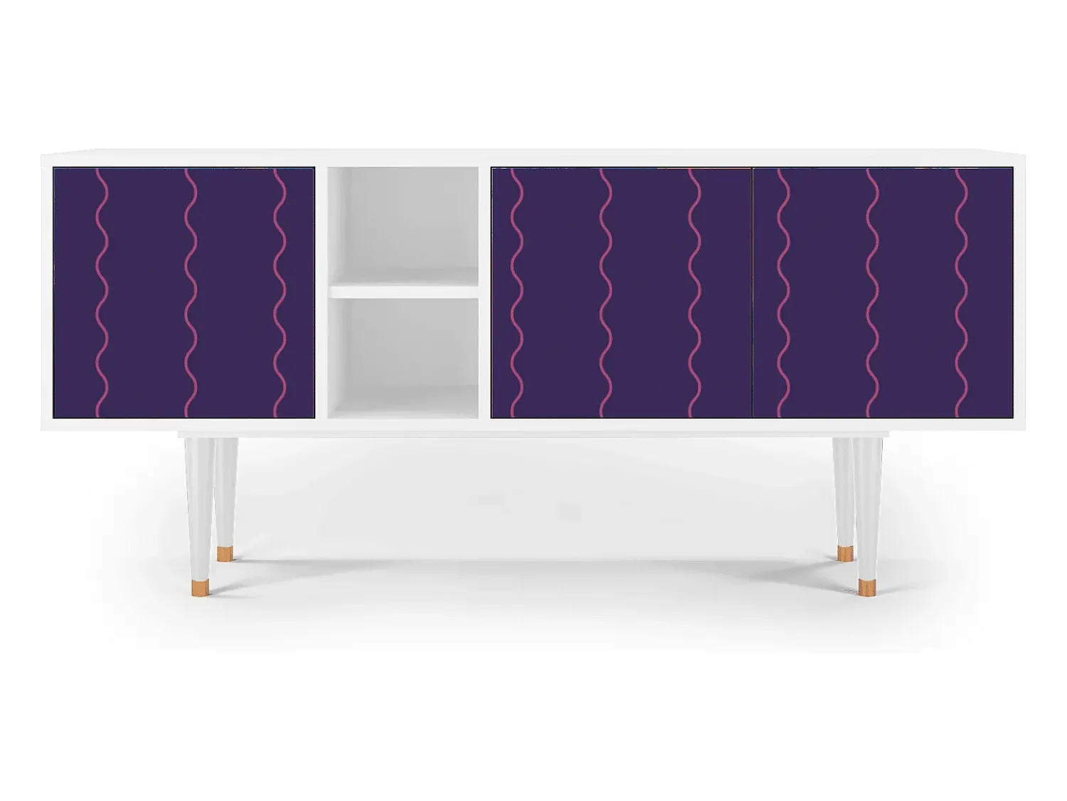 Móvel De Tv| Mueble de TV - 150х69х41 cm - T5 - Grape Maccaroni, Branco Bege