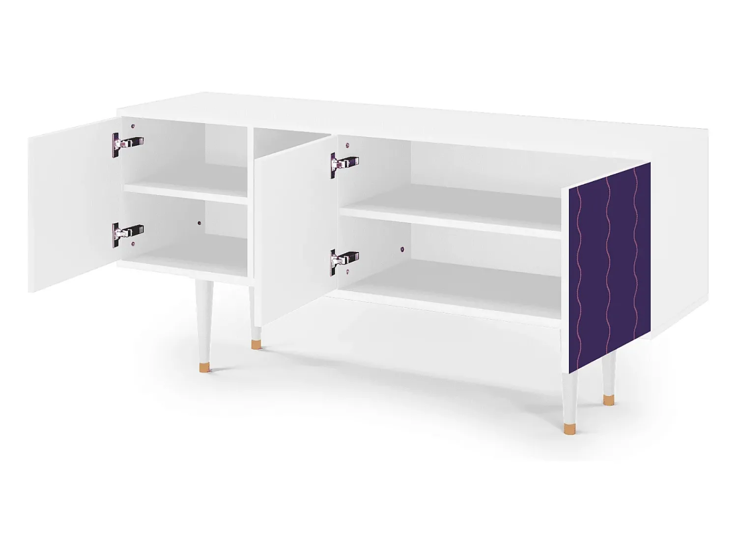Móvel De Tv| Mueble de TV - 150х69х41 cm - T5 - Grape Maccaroni, Branco Bege