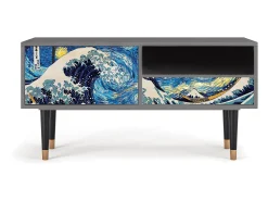 Móvel De Tv| Mueble de TV - 115х59х48 cm - T3 - Great Wave, Areia Bege