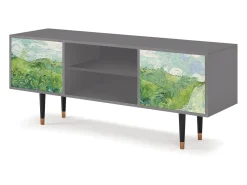 Móvel De Tv| Mueble de TV - 170х69х48 cm - T2 - Green Wheat Fields, Cinza Cinzento