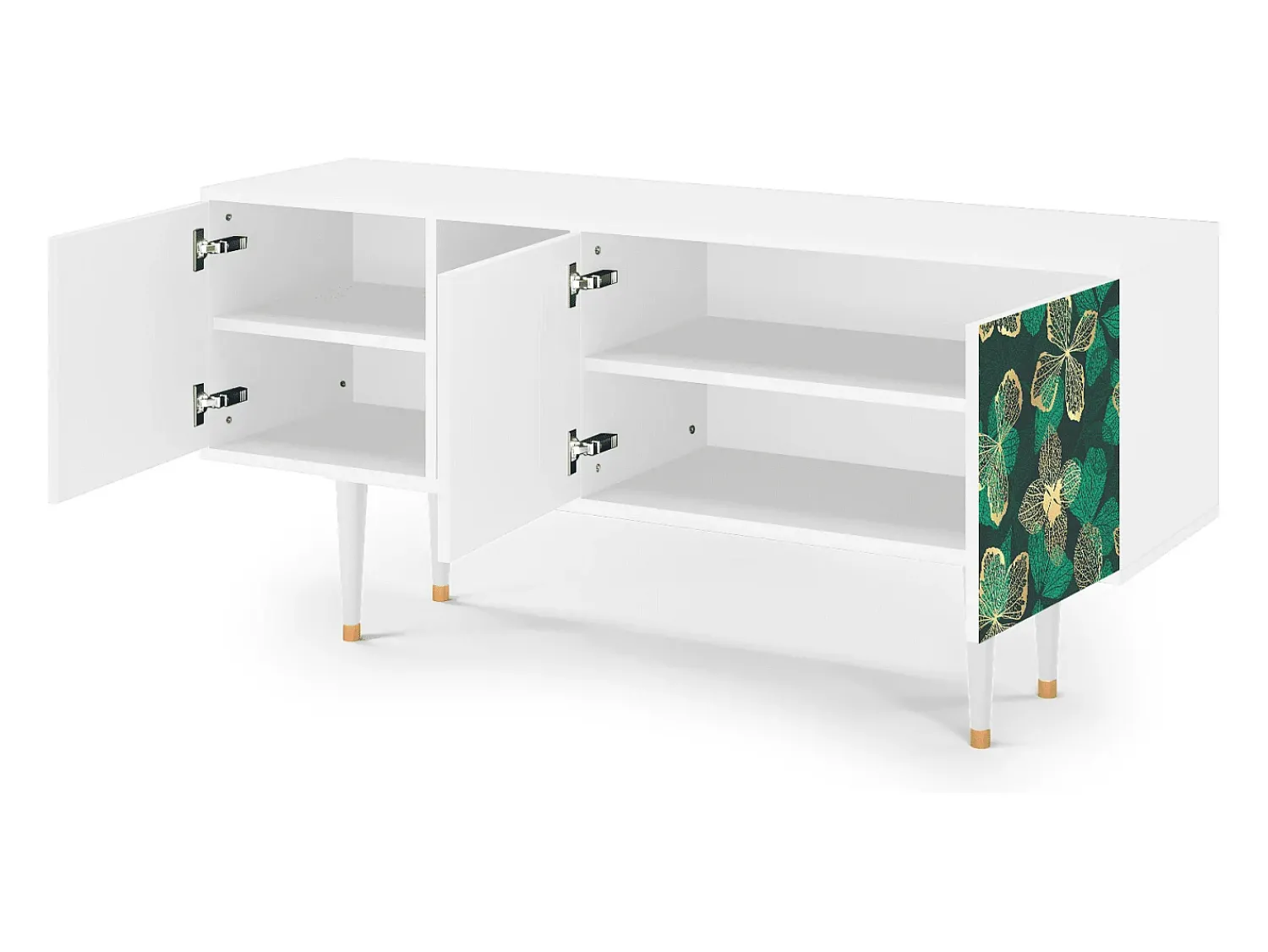 Sale Mueble de TV - 150х69х41 cm - T5 - Green Flower, Branco Bege