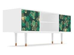Móvel De Tv* Mueble de TV - 170х69х48 cm - T2 - Green Flower, Branco Bege